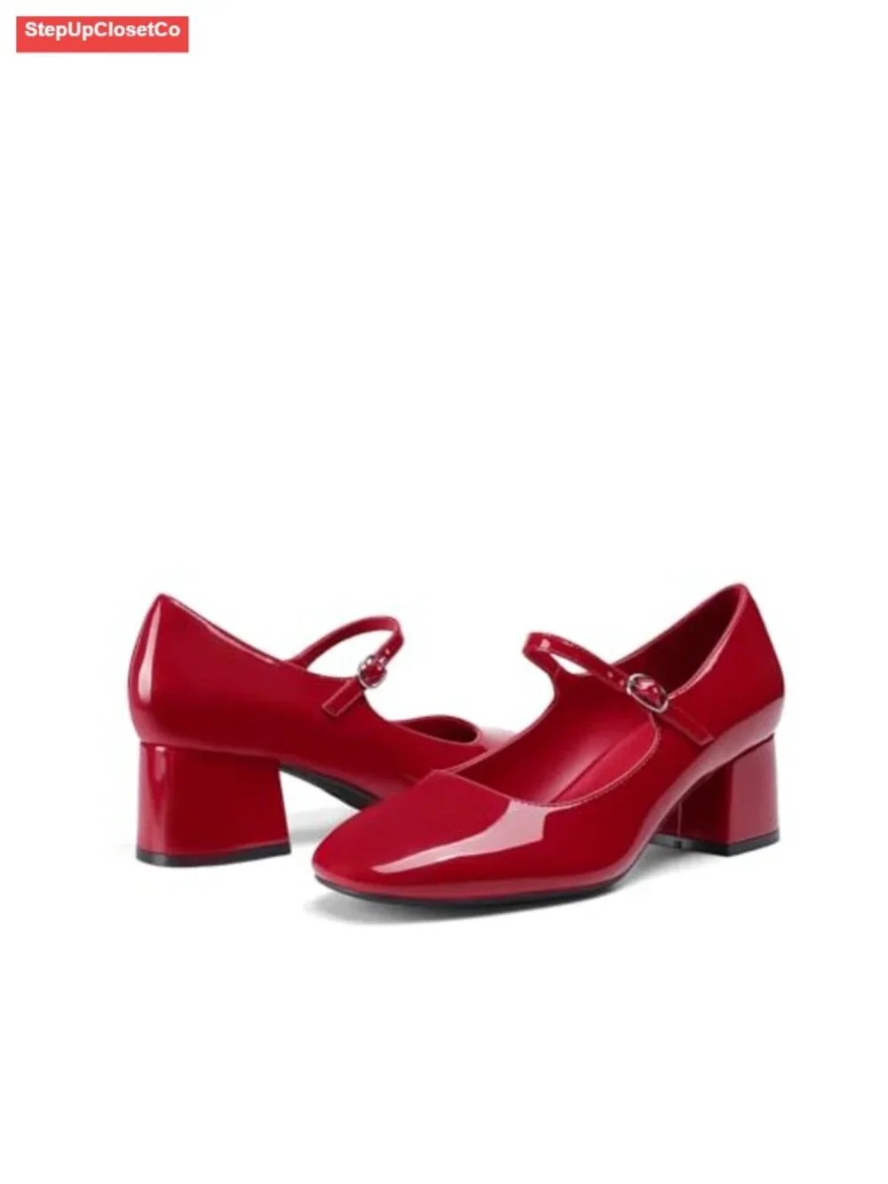 Women's Mary Jane Shoes Low Chunky Heel Pumps Block Heel Dress Shoes